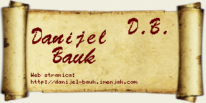 Danijel Bauk vizit kartica